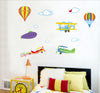 Image of HOT AIR BALLOONS & AIRPLANES Kids / Nursery Removable Wall sticker  HM Wall decal Mural
