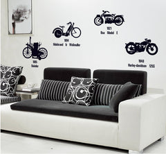 4 Bikes  Wall Art  wall decals Removable Wall Sticker in Black
