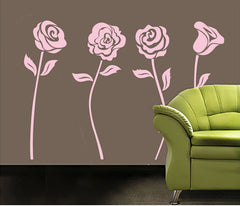 Pink Rose Removable Wall Sticker for Kids room
