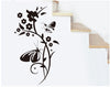 Image of Floral and Butterflies  Wall Art  wall decals Removable Wall Sticker
