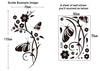 Image of Floral and Butterflies  Wall Art  wall decals Removable Wall Sticker