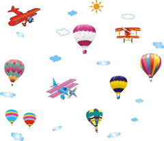 Hot air balloon, Airplanes  Removable Wall Sticker