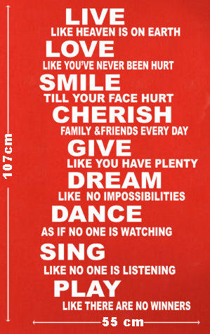 BE INSPIRED Wall Art Quote Removable Vinyl Decal Wall Sticker for home or business