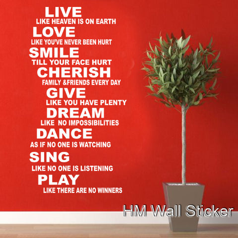 BE INSPIRED Wall Art Quote Removable Vinyl Decal Wall Sticker for home or business