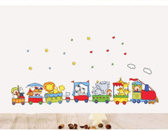 Animal train Kids / Nursery wall decals Removable Wall Sticker