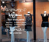 Image of Customise OPENING TRADING HOURS Vinyl Lettering sticker