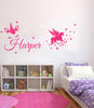 Image of Personalised Name & UNICORN, STARS Kids Removable Wall Decal Mural