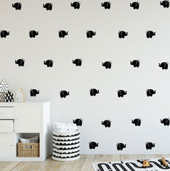35 Elephants Removable Wall Stickers for Kids or Nursery Vinyl Decal Mural