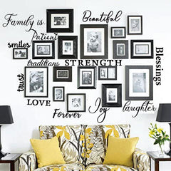 Family Quote Words Removable Wall Sticker HM Decal Wall Sticker Mural