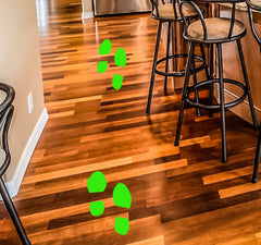 6 sets of foot print Floor Sticker for your business floor