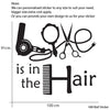 Image of Love is in the Hair - HAIR & BEAUTY SALON - Wall Art Sticker Vinyl Decal