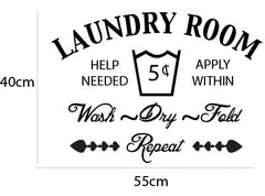 Laundry room  Quote Removable wall decal