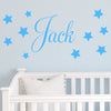 Image of Personalised name and stars Nursery Removable wall stickers wall decal Mural
