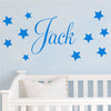 Image of Personalised name and stars Nursery Removable wall stickers wall decal Mural