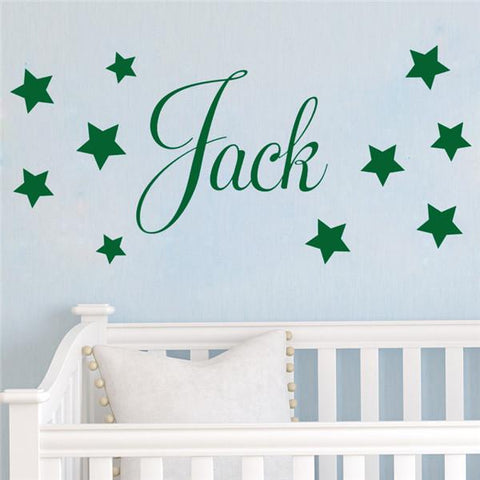 Personalised name and stars Nursery Removable wall stickers wall decal Mural