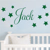 Image of Personalised name and stars Nursery Removable wall stickers wall decal Mural