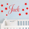 Image of Personalised name and stars Nursery Removable wall stickers wall decal Mural