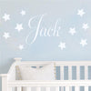 Image of Personalised name and stars Nursery Removable wall stickers wall decal Mural