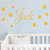 Image of Personalised name and stars Nursery Removable wall stickers wall decal Mural