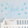 Image of Personalised name and stars Nursery Removable wall stickers wall decal Mural