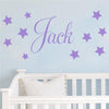 Image of Personalised name and stars Nursery Removable wall stickers wall decal Mural