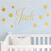 Image of Personalised name and stars Nursery Removable wall stickers wall decal Mural