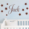 Image of Personalised name and stars Nursery Removable wall stickers wall decal Mural