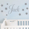 Image of Personalised name and stars Nursery Removable wall stickers wall decal Mural