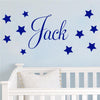 Image of Personalised name and stars Nursery Removable wall stickers wall decal Mural