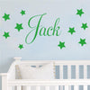 Image of Personalised name and stars Nursery Removable wall stickers wall decal Mural