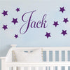 Image of Personalised name and stars Nursery Removable wall stickers wall decal Mural