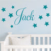 Image of Personalised name and stars Nursery Removable wall stickers wall decal Mural