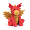Image of JELLYCAT DARVIN DRAGON RED & GOLD