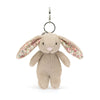 Image of JELLYCAT BLOSSOM BUNNY BAG CHARM BEIGE