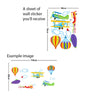 Image of HOT AIR BALLOONS & AIRPLANES Kids / Nursery Removable Wall sticker  HM Wall decal Mural