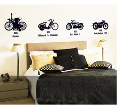 4 Bikes  Wall Art  wall decals Removable Wall Sticker in Black