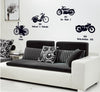 Image of 4 Bikes  Wall Art  wall decals Removable Wall Sticker in Black