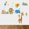 Image of Cute Animal kingdom Nursery / kids Removable wall decals Wall Sticker