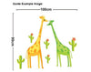 Image of 2 GIRAFFES  Kids / Nursery Removable Wall sticker  HM Wall decal Mural