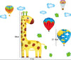 Image of Growth Chart & Giraffe & Hot air Balloon  wall sticker Removable wall decal