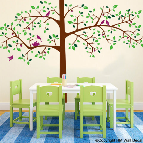 180cm Tree with Birds DIY Removable Wall Decal