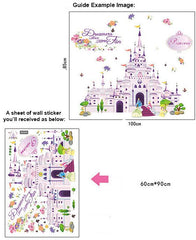 Large Castle Kids Nursery wall decals Removable Wall Sticker