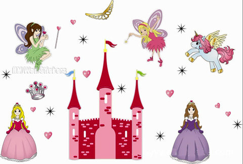 Princess Castle Kids / Nursery wall decals Removable Wall Sticker