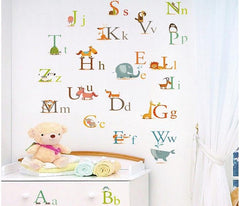 Alphabet & cute animals Removable Wall Sticker
