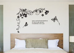 FLORAL Wall decals Removable Wall Sticker in Black