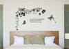 Image of FLORAL Wall decals Removable Wall Sticker in Black