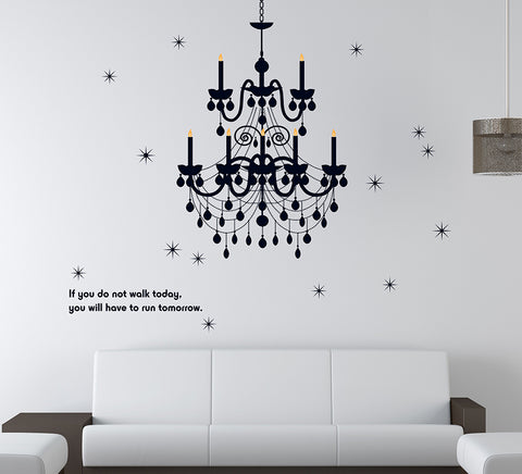 CHANDELIER in Black wall decals  wall decals Removable Wall Sticker