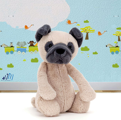 JELLYCAT BASHFUL PUG MEDIUM BROWN Soft Toy Gift