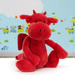 Jellycat  Bashful Red Dragon Soft Toy Gift