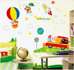 Hot airballoon  Kids / Nursery wall decals HM Removable Wall Sticker